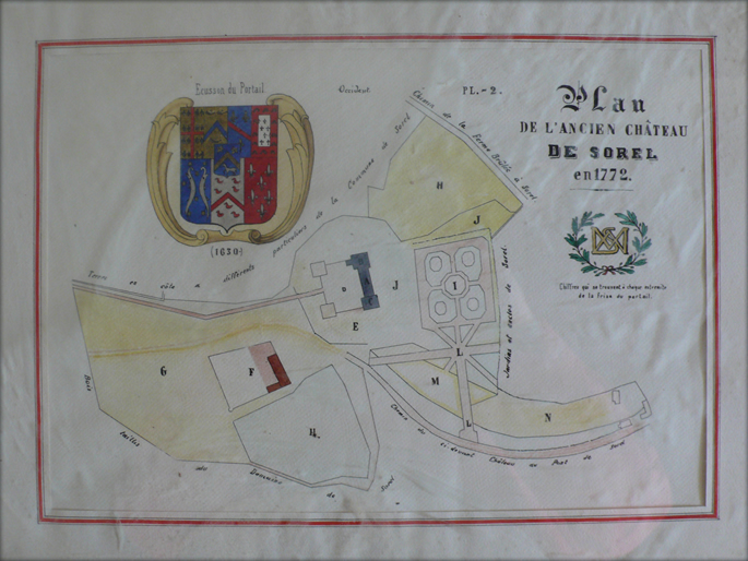 Plan du château et de ses jardins au XVIIe siècle